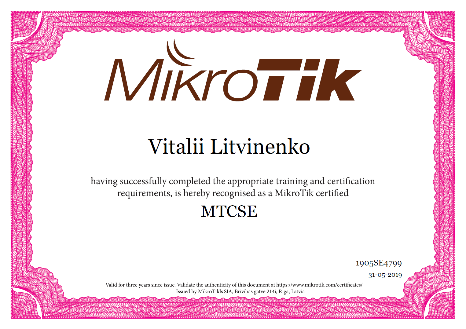 MikroTik Certified Security Engineer